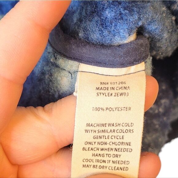 Soft Surroundings Blue and White Teddy Sherpa Shacket - Picture 5 of 5